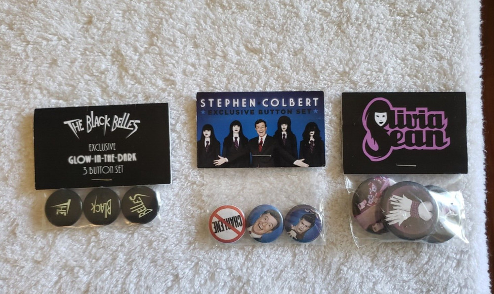 Oliva Jean Black Belles Stephen Colbert Button Stickers Bundle Third Man Records