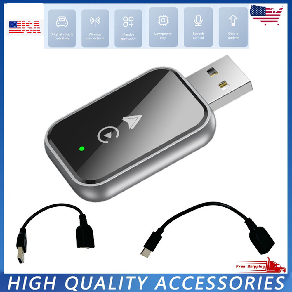 USB Wireless CarPlay Adapter For Apple iPhone Wireless Android Auto Dongle 5G/US