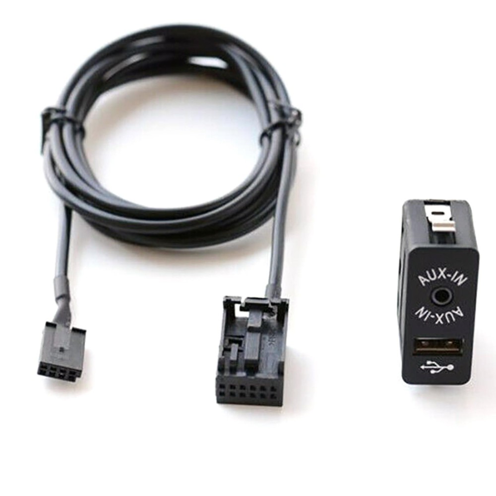 For NAVIGATION AUX Interface AUX USB Dash Audio 12Pin Cable For BMW E39 E53 X5