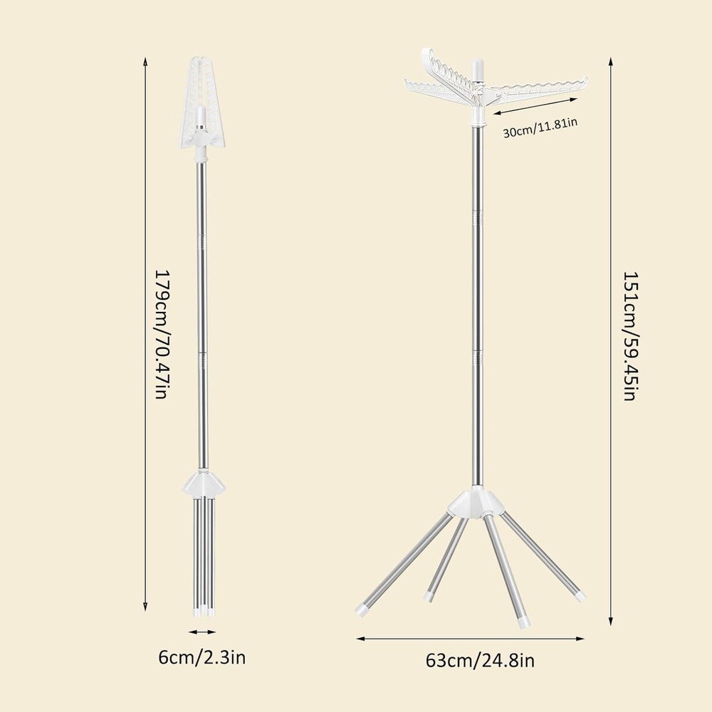 Portable Foldable Drying Rack – Lightweight Stainless Steel Laundry Solution