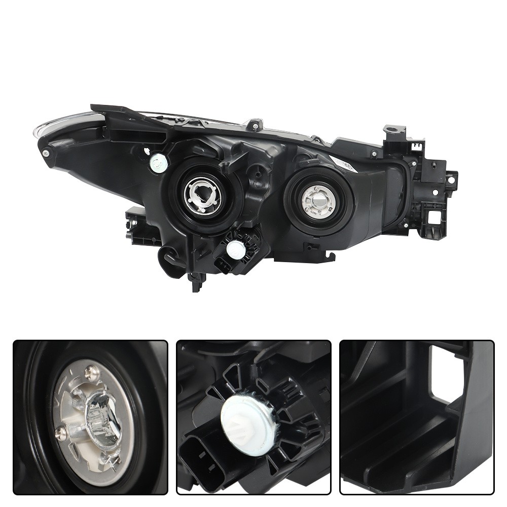 Labwork Left Headlight Fit For 2017-2018 Mazda 3 Halogen Type Driver Side Clear