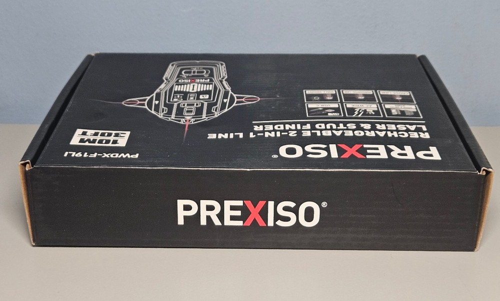 Prexiso 2-in-1 Stud Finder with Laser Level, Rechargeable Multi Surface - New!