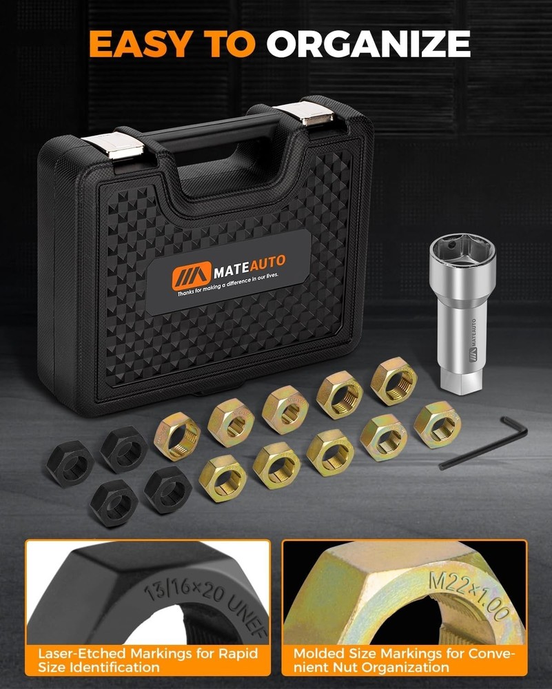 Complete Axle Spindle Repair Kit with Precision Tools for Thread Restoration