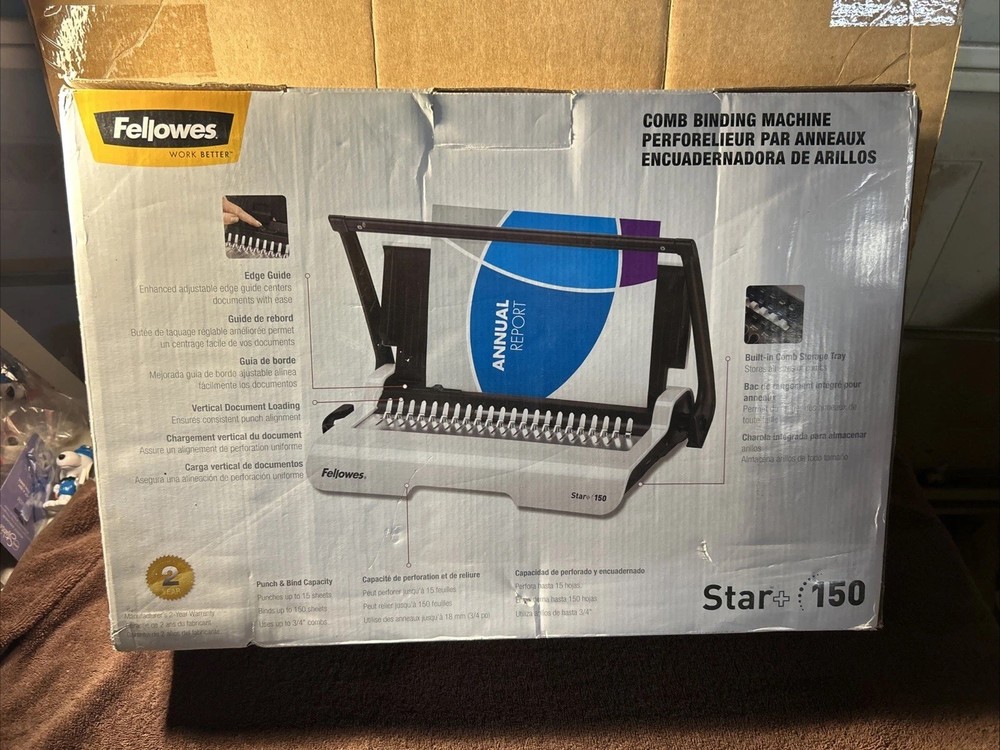 Fellowes 50065 Star +150 Manual Comb Binding Machine