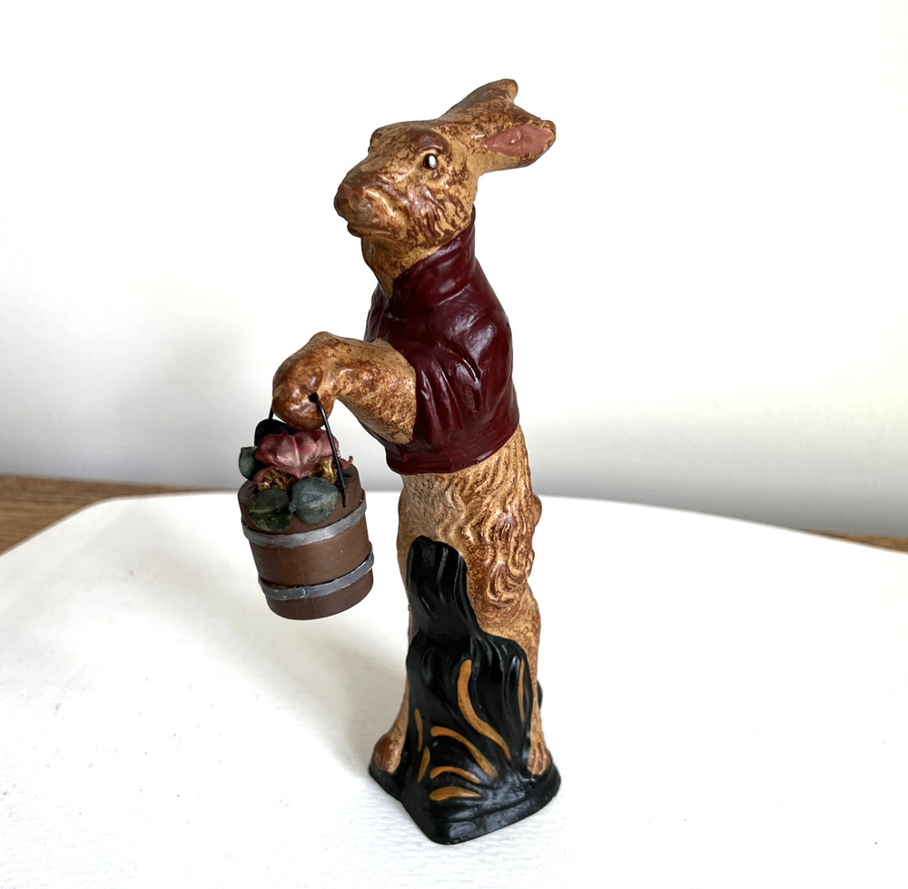 Rabbit Figurine, Easter rabbit Decoration, 7.75”