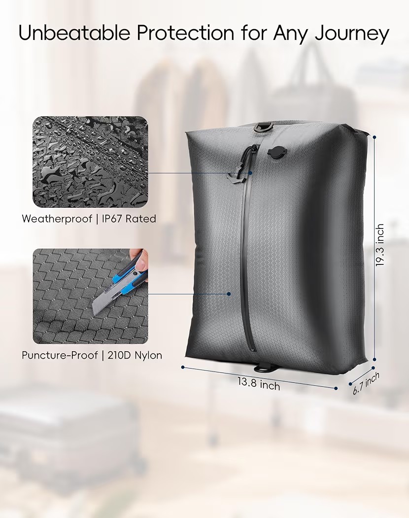 Travel Vacuum Bags With Wireless Pump Airtight & Waterproof For Traveling