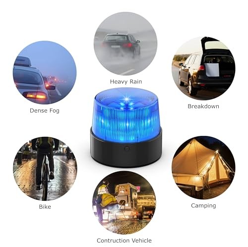 LE228 (Mini) — LED USB Rechargeable Strobe Beacon | Selectable Rotation & Blue