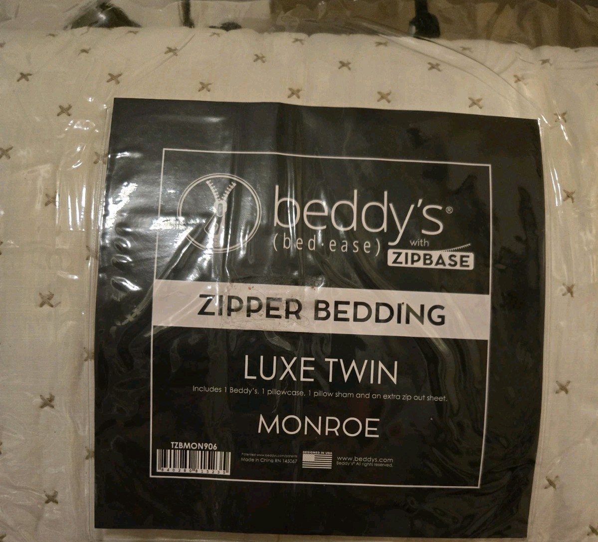 Beddys TWIN Monroe ZipBase Minky