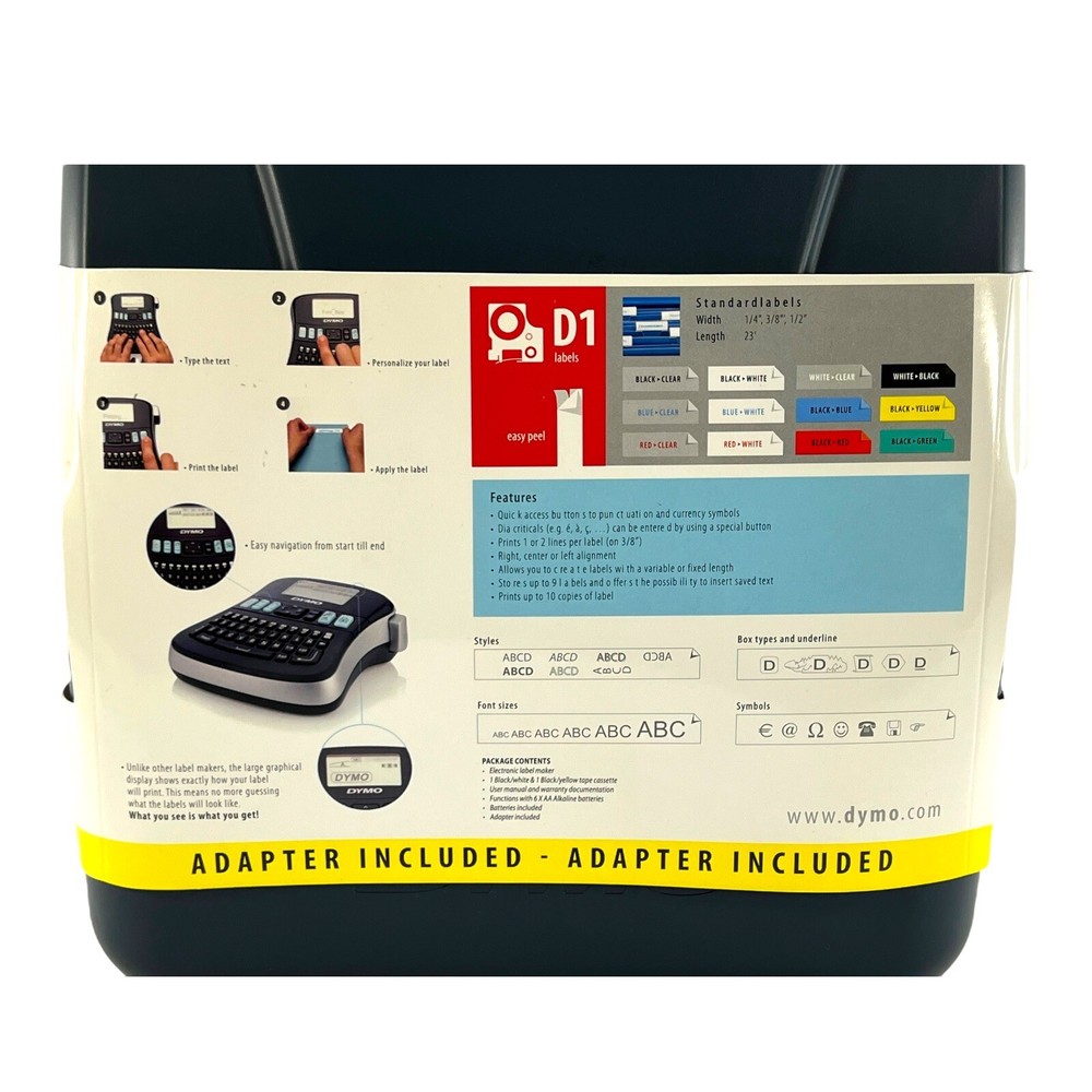 DYMO Label Maker Label Manager 210D Printer Case Bundle
