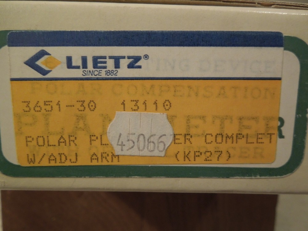Lietz Plani Meter Compensating Optical Tracer Zero Set