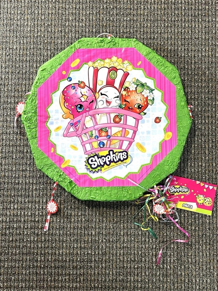 SHOPKINS PINATA Pullstring New See Notes