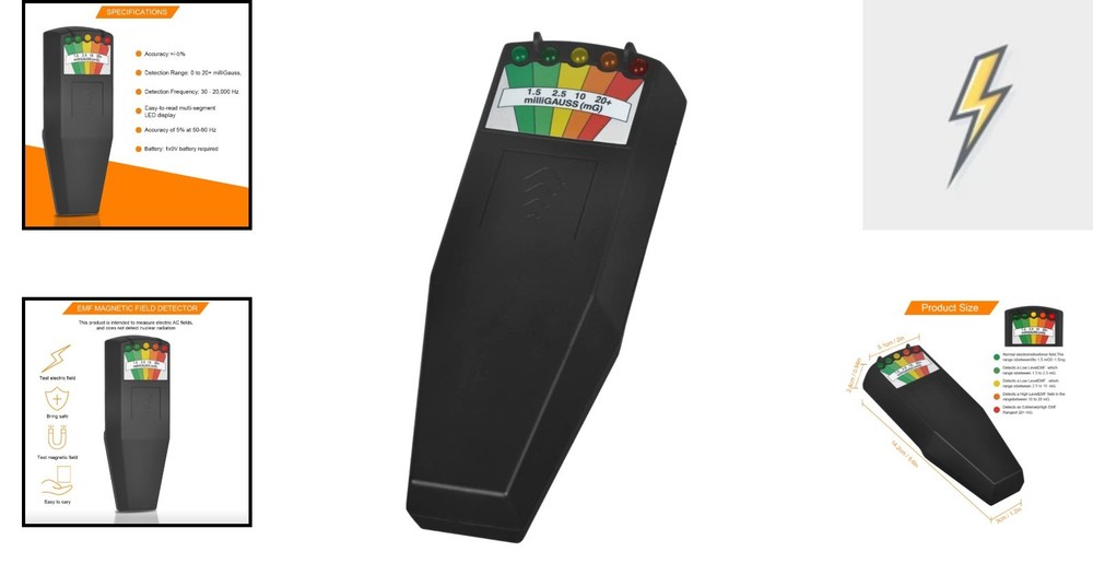Advanced EMF Meter with High Accuracy & Large Detection Range for Paranormal Use