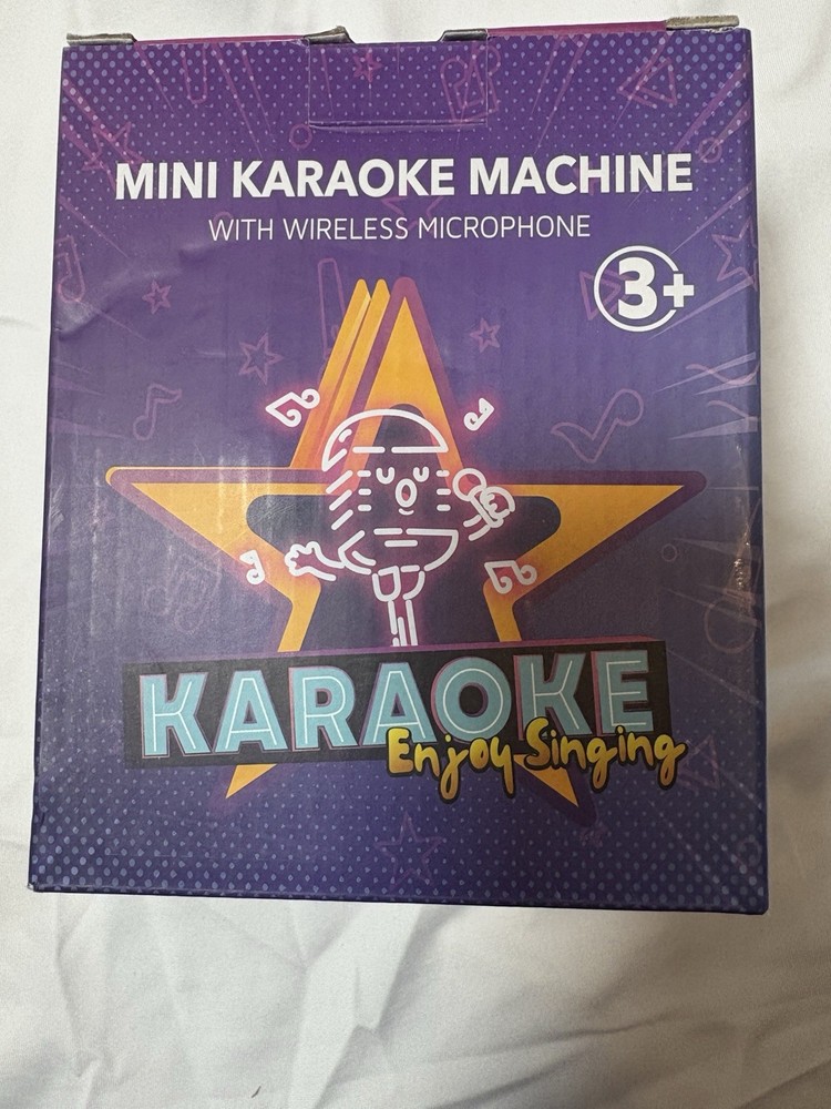 Mini Karaoke Machine with 2 Wireless Microphones