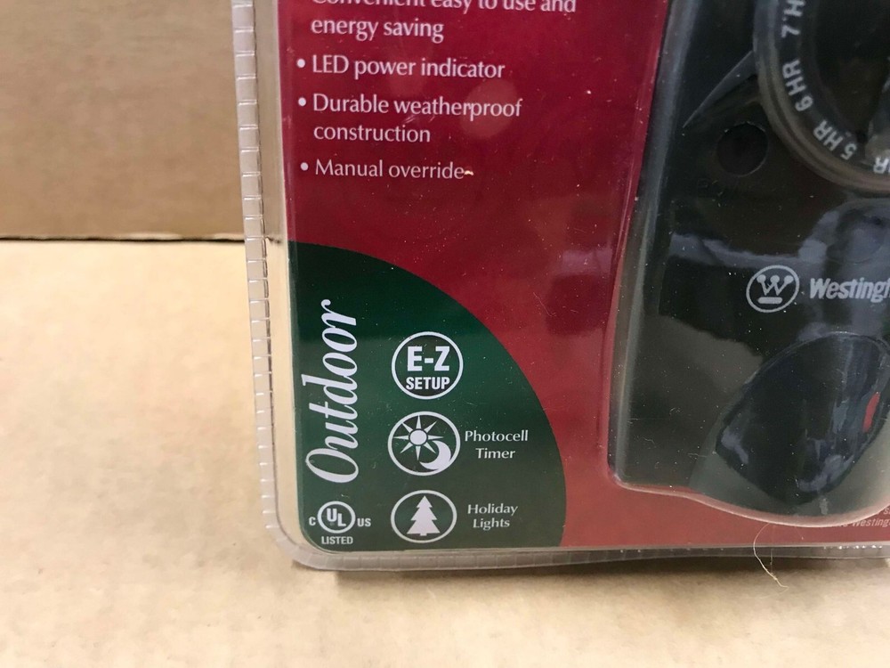 New Westinghouse Holiday Outdoor Count Down LED Photocell Timer
