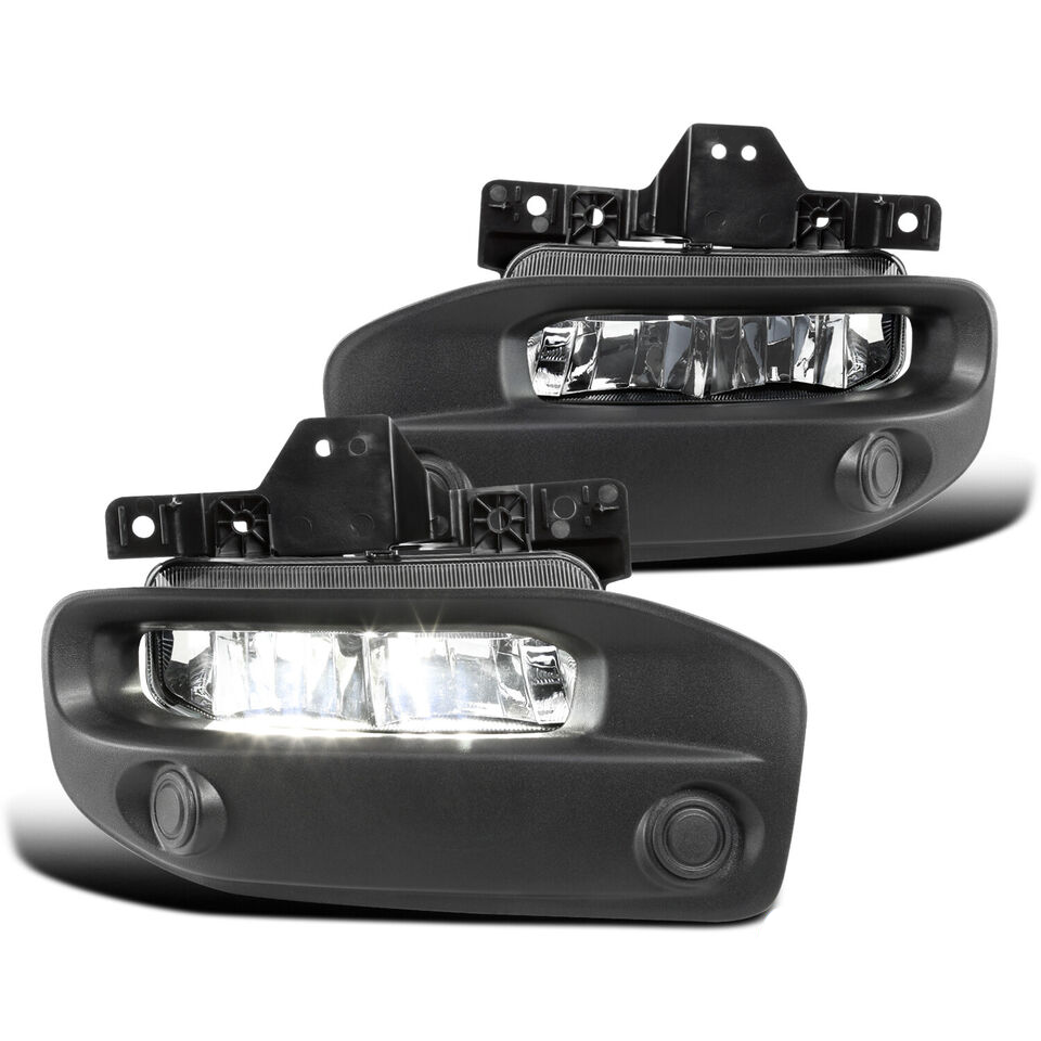 Clear LED Fog Lights Lamps+Switch+Bezels For 2019-2023 Dodge RAM 2500 3500
