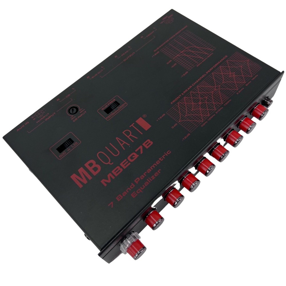 MB Quart Car Audio Equalizer 7-Band / 9-Volt Line-Driver Multiple-Source Signal