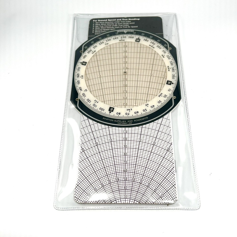 1992 - 1994 ASA Air Classics Micro E6B Flight Computer with Manual, Plastic Case