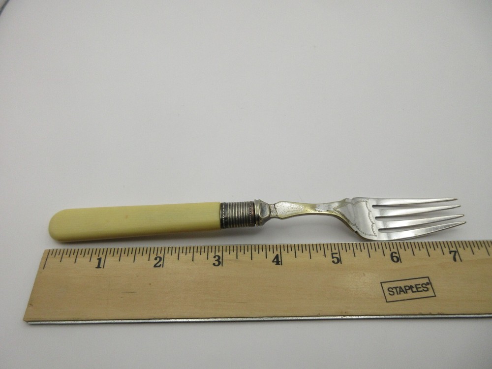 VTG EPNS Silver Finish Fork w/ Bakelite Buttercup Handle Unmarked Replacement