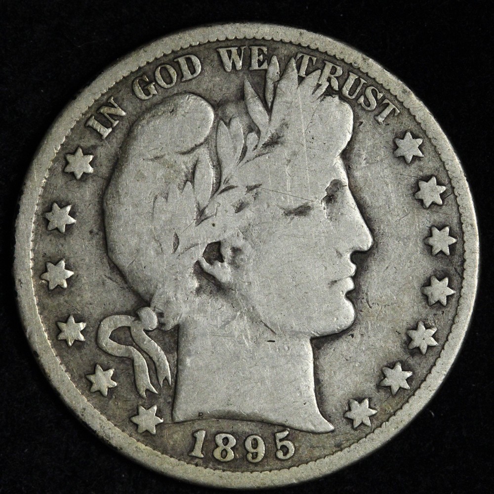 1895 Barber Silver Half Dollar FINE E372 GARHS