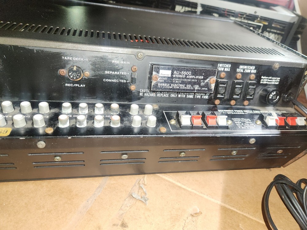 🔥 SANSUI AU-5500 Integrated Amplifier ❤️ Tested Ready To 🪨