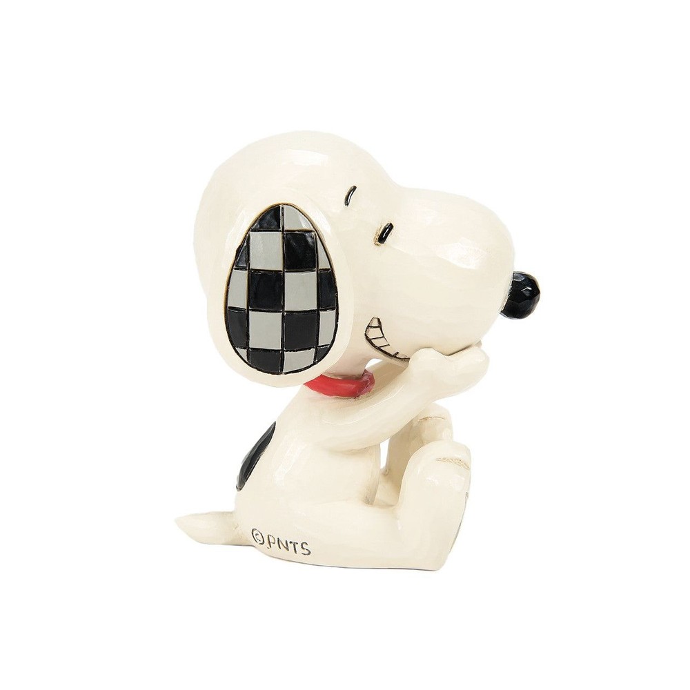 Jim Shore Peanuts Snoopy Laughing Patterned Ears Mini Figurine 6016276