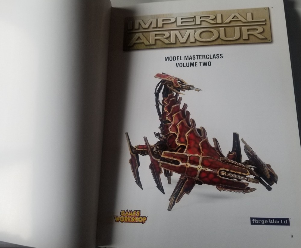 Imperial Armour Model Masterclass Volume Two Book 2 Warhammer 40k Forge World HC