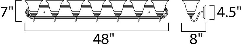 Maxim Lighting 8016FTOI Essentials - 801x Bathroom Vanity Light