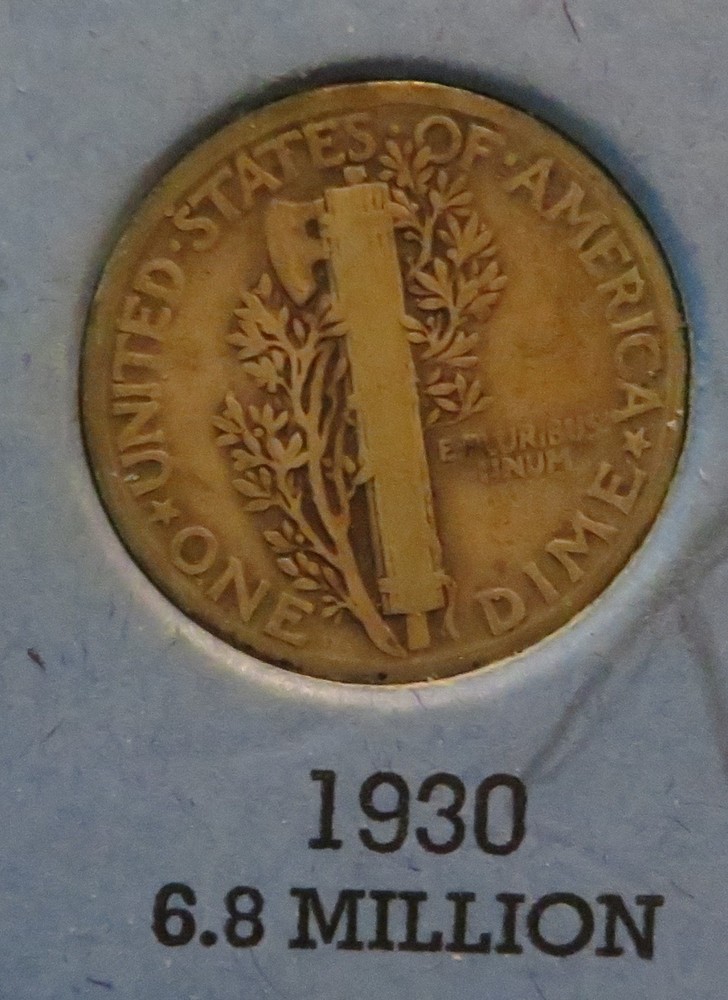 1930 Silver Mercury Dime 10c