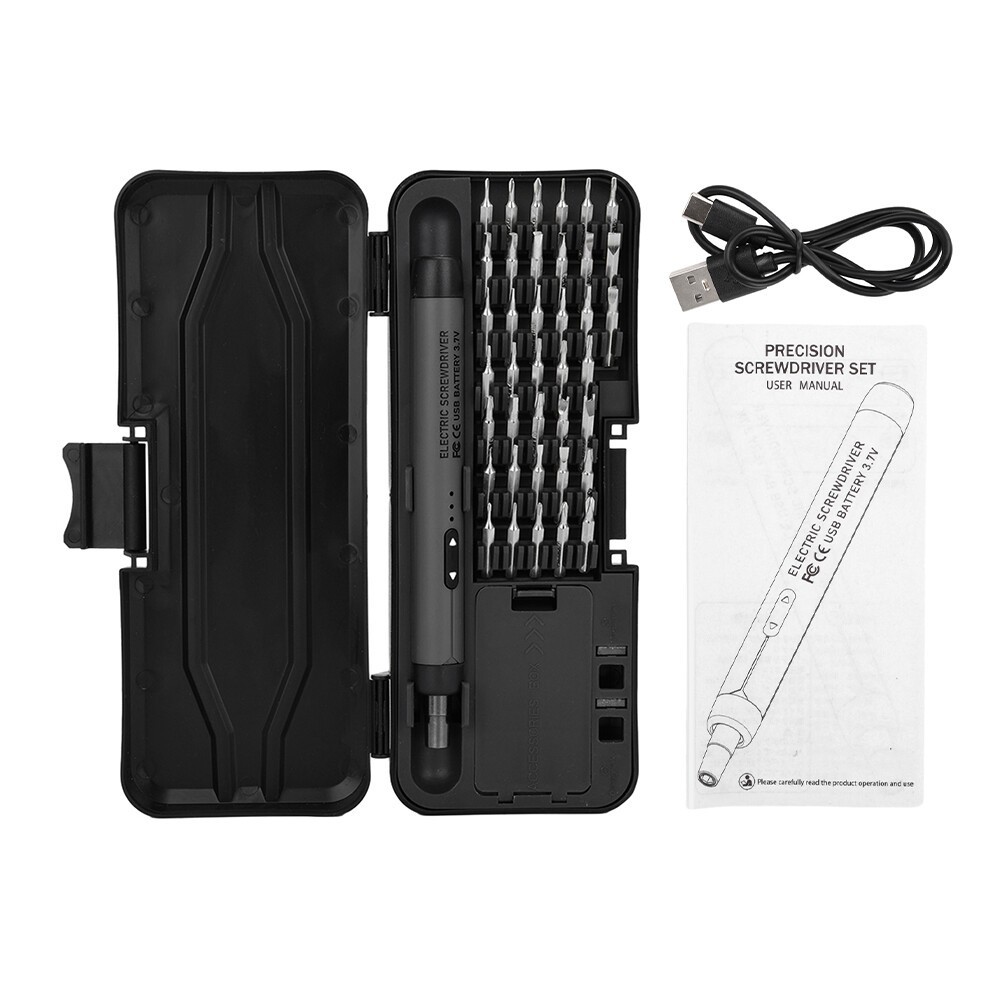 46in1 Mini Precision Electric Screwdriver Set Rechargeable Electric Screwdriver