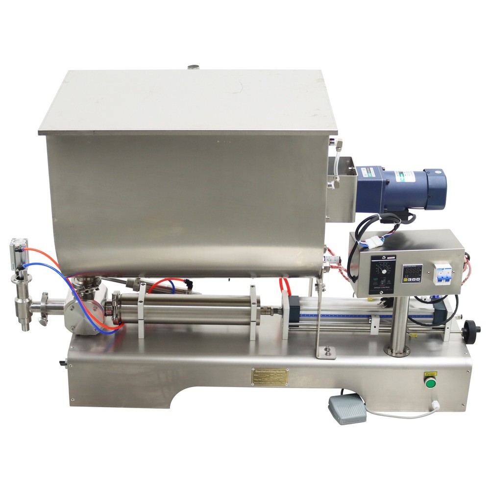 100-1000ML Paste Liquid Filling Machine with Mix And Heat Function 80L Hopper