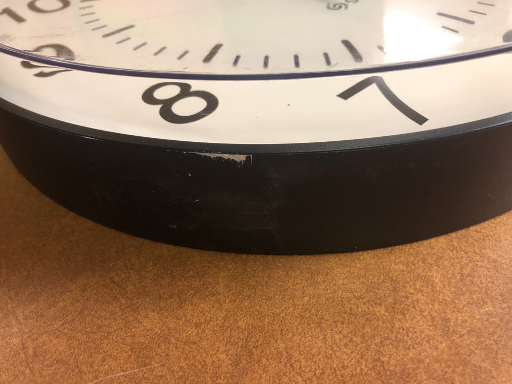 SAPLING SAL-4BS-12R-0 12” Round Analog Slim-Line Battery Powered Surface Clock