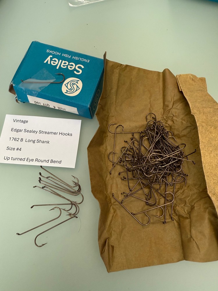 Vintage Edgar Sealey & Sons Streamer Salmon hooks from Redditch, England