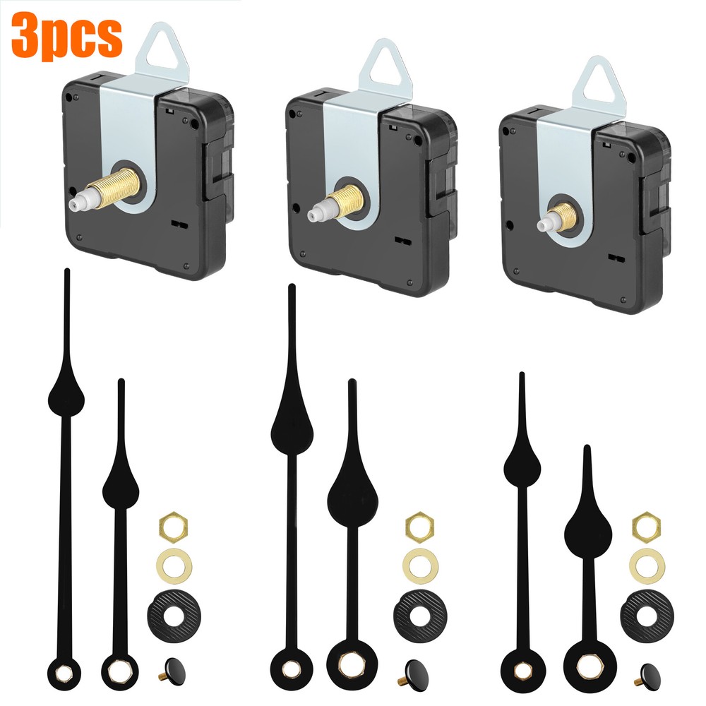 3Set Quartz Clock Movement Kit, DIY Clock Mechanism, Repair Replacement Tool Kit