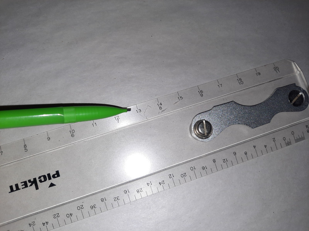 Pickett 12" Plastic Drafting Scale; 1/8, 1/4, 1/2, & 1
