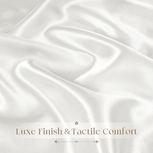 Satin Ruffle Edge Tablecloth - Satin Table 60" x 102" (Rectangular) White