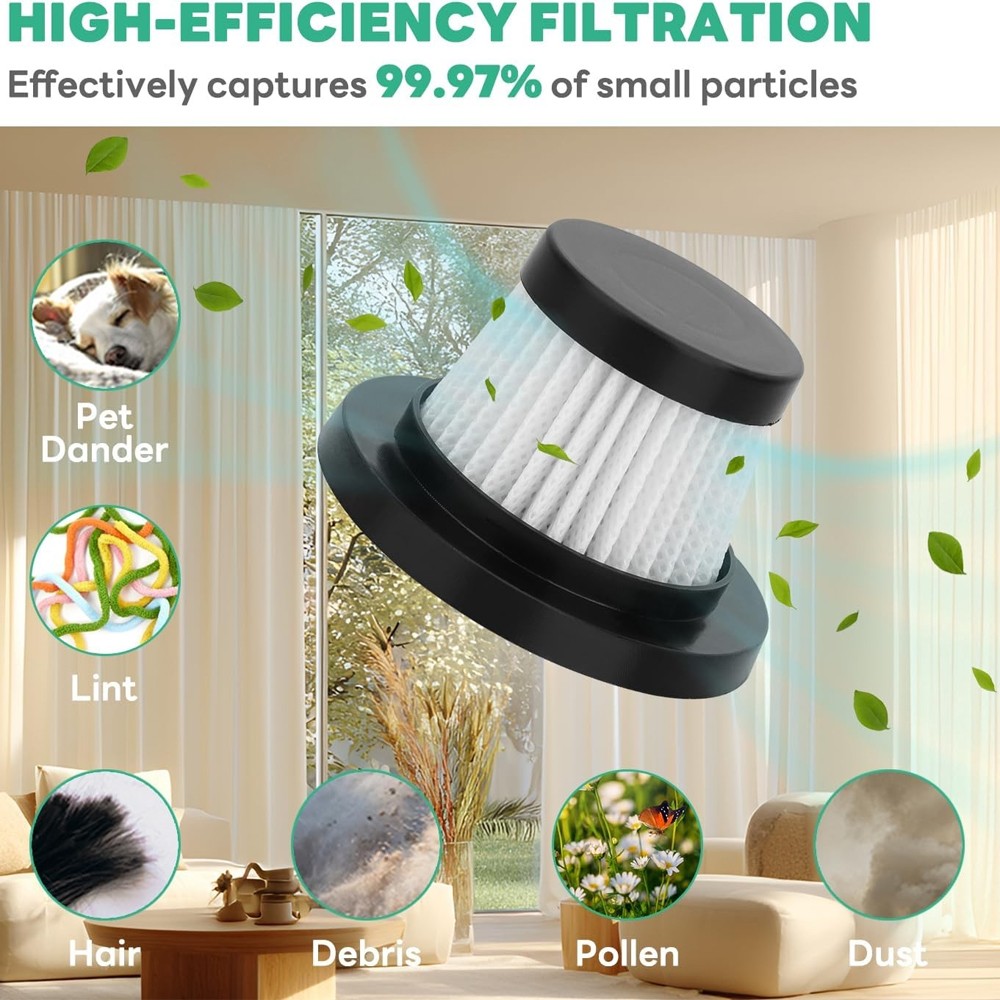 8 Pack Duck Vacuum Filters Replacement: for Horsepower Duck Vacuum Cleaner