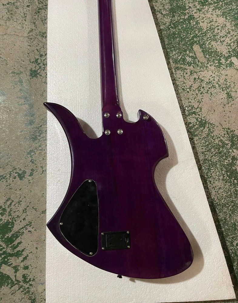 Factory Customized 6 Strings Purple Unusual Electric Guitar with Fixed Bridge