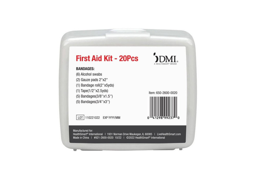 20-Piece Mini First-Aid Kit, Water-Resistant Case, Compact for Cuts & Scrapes