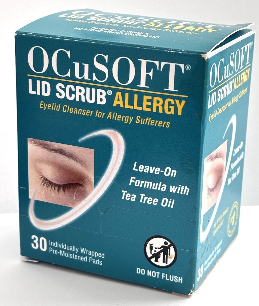 3 Pack Boxes OCUSOFT LID SCRUB Allergy & Original EYELID CLEANSER - Ships Quick!