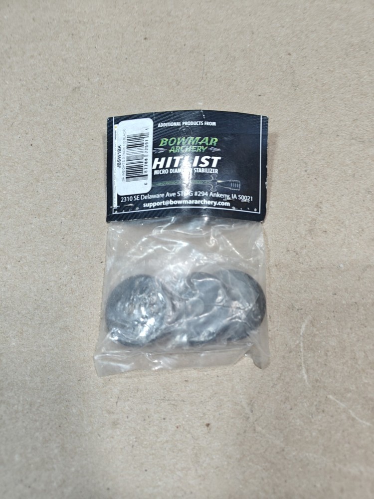 Bowmar Archery Hitlist Micro Diameter Stabilizer BA Weights 3-Pack, 1 Oz., Black
