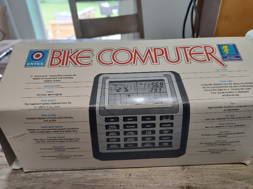 Vintage 1981 Entex Bike Computer Electronic Handheld Arcade Game lightly Used