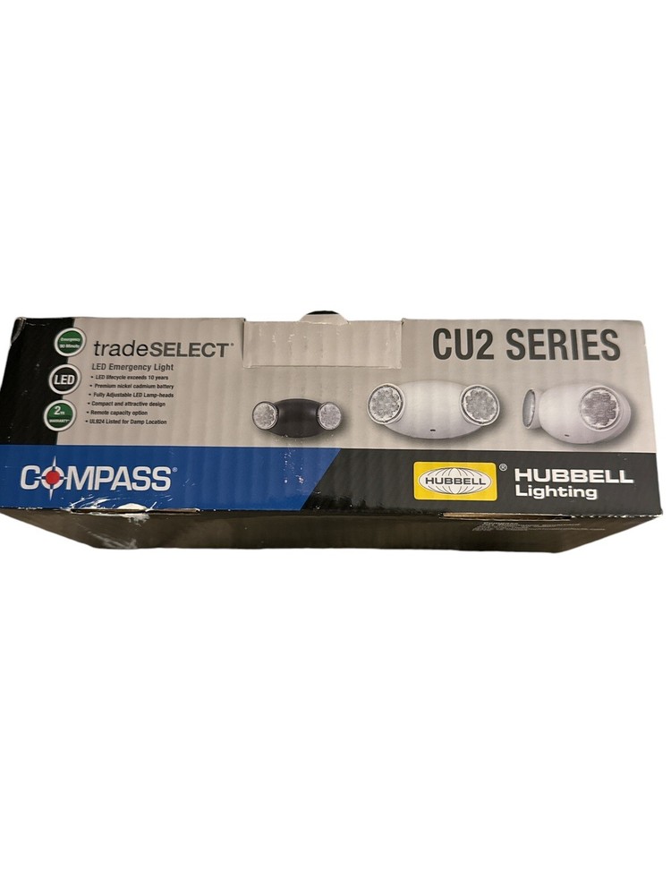 Hubbell Lighting Compass CU2 Series White 2-Light LED Emergency Light