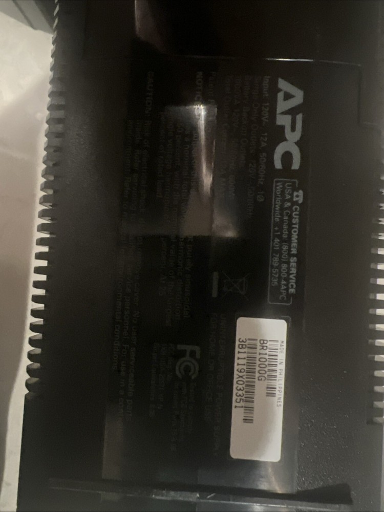 APC BR1000G Battery Back-UPS Pro Computer Surge Protector NO BATTERY AVAILABLE