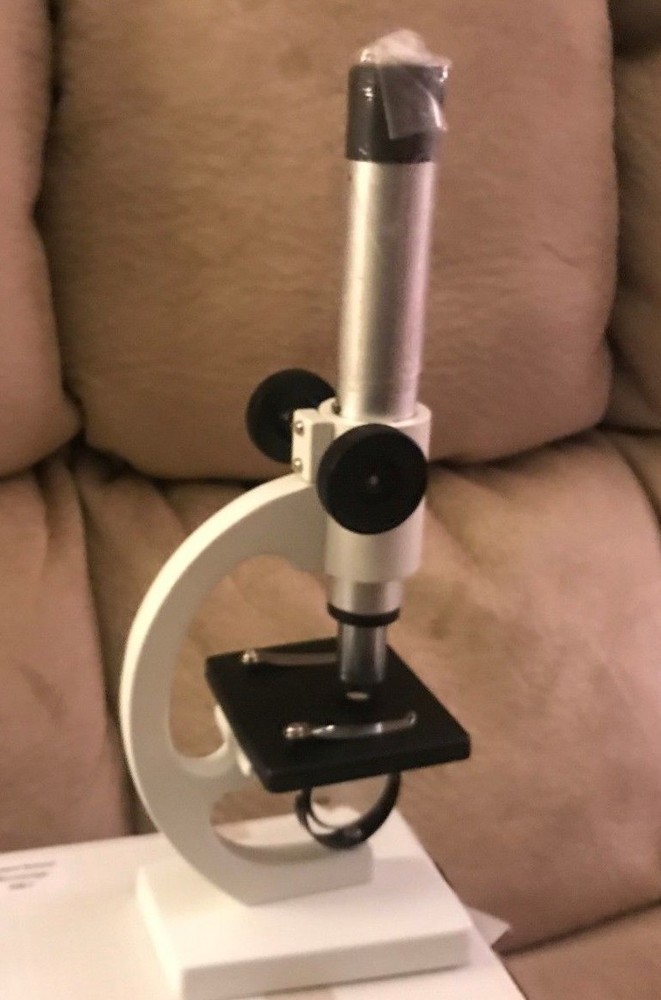 Student School Microscope 12" Tall White In Great Condition!