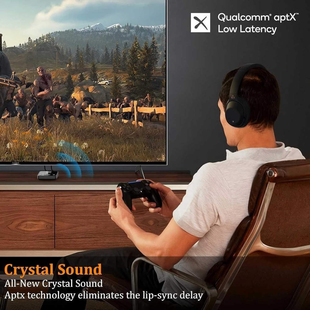 Bluetooth 5.3 Transmitter for TV - Dual Headphone Connection