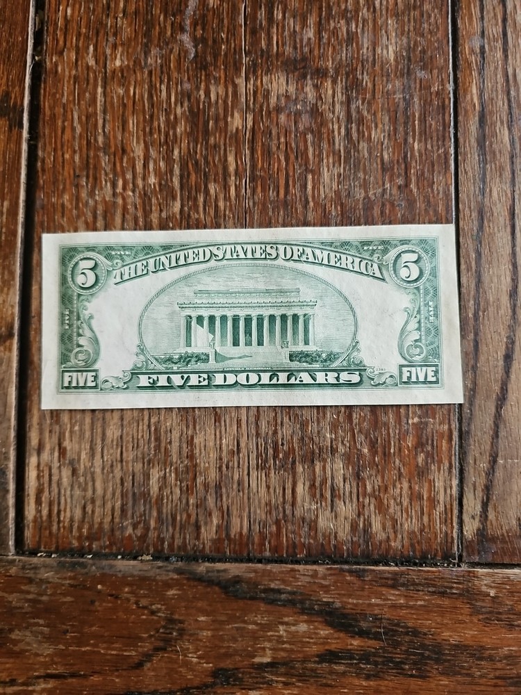 1953-B $5 Silver Certificate XF/VF Blue Seal Note Possible Error Note
