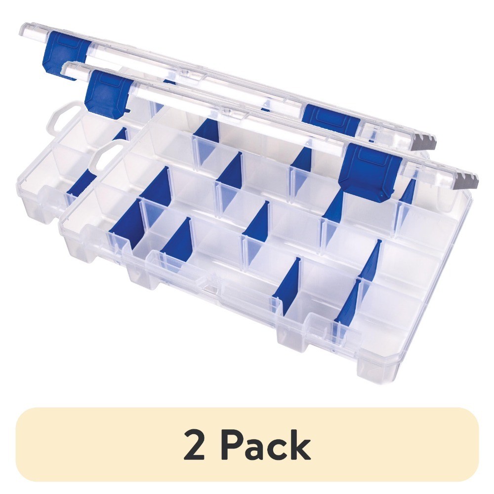 2-Pack 4007 24-Compartment Storage Organizer Box with 12 Zerust Dividers