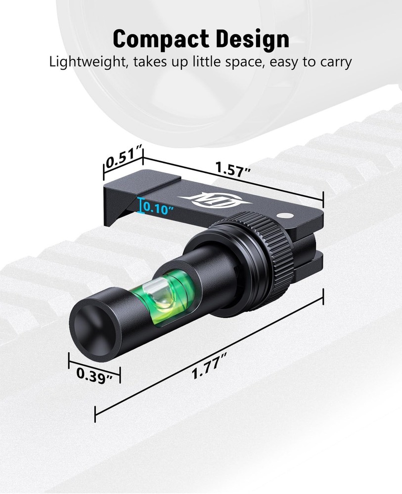 MidTen Scope Level Foldable Bubble Lightweight and Compact Black