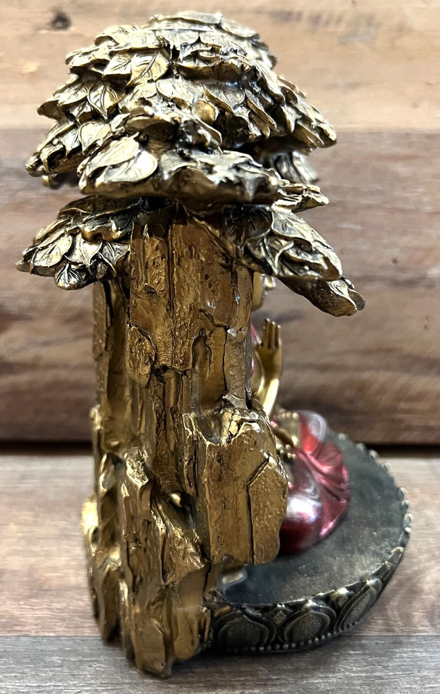 Buddha Resin Incense Burner, With Back Flow 7" x 6"