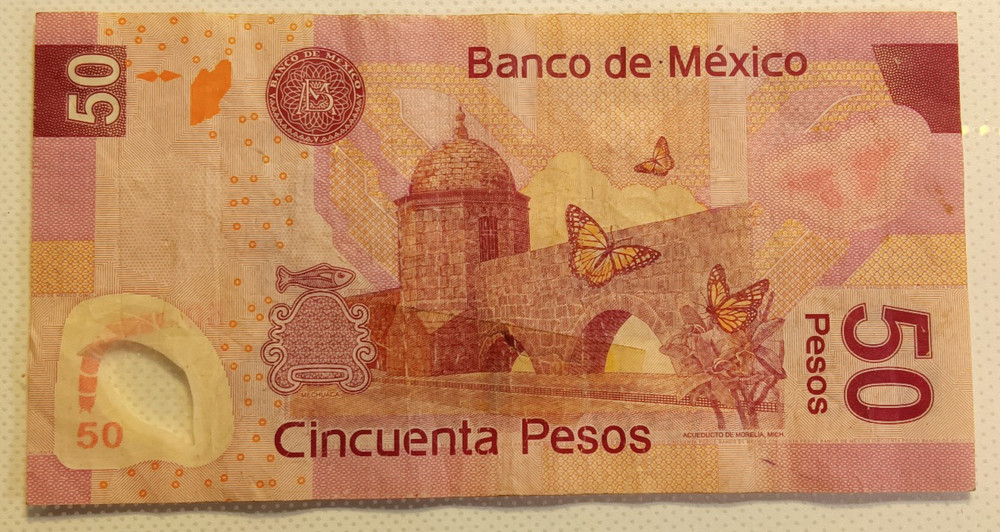 Mexic 2005 50 Pesos Polymer plastic CIRC Poor